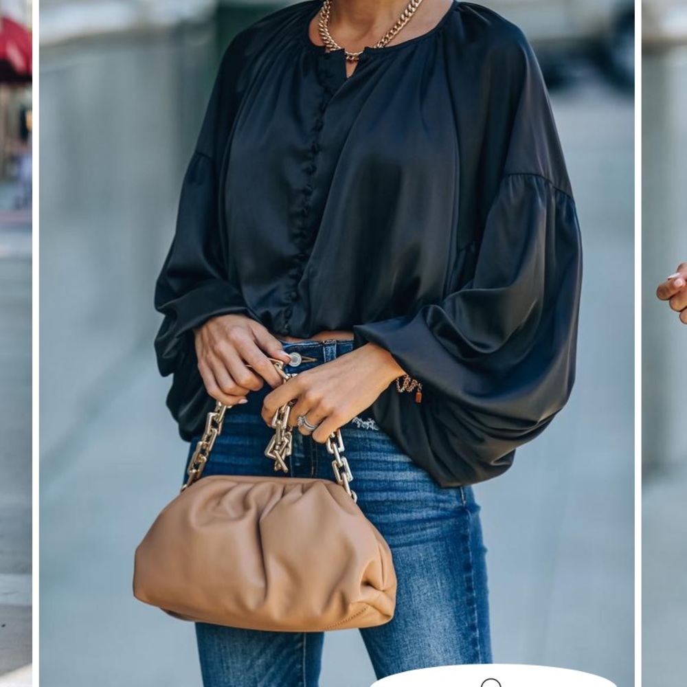 NWT satin black crop top